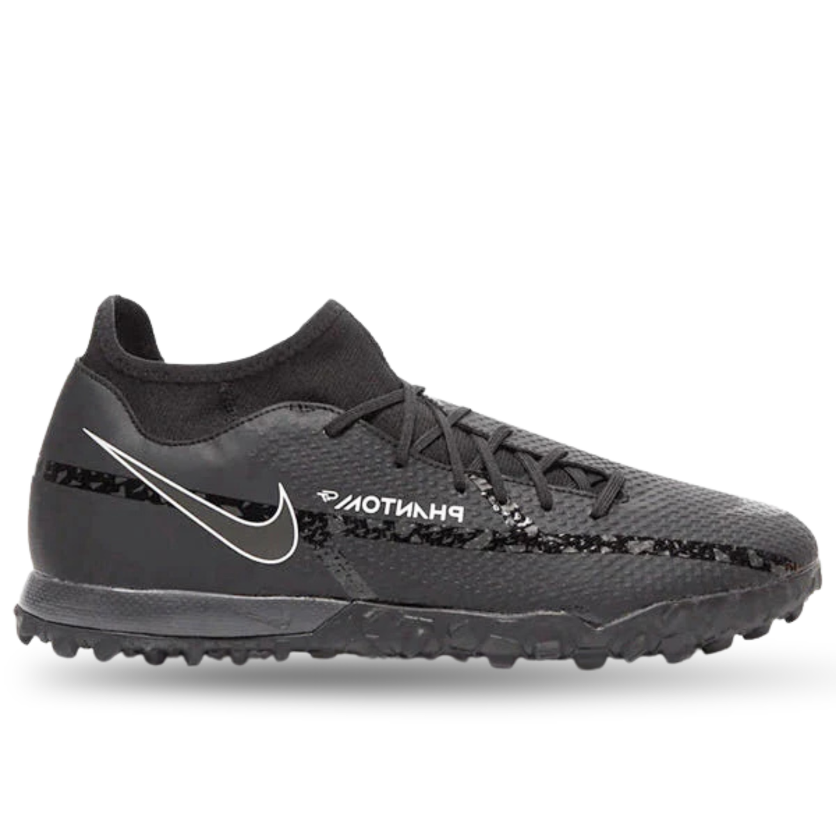 Nike Phantom GT2 Academy DF Turf Soccer Shoes (Black/Dark Smoke Grey)