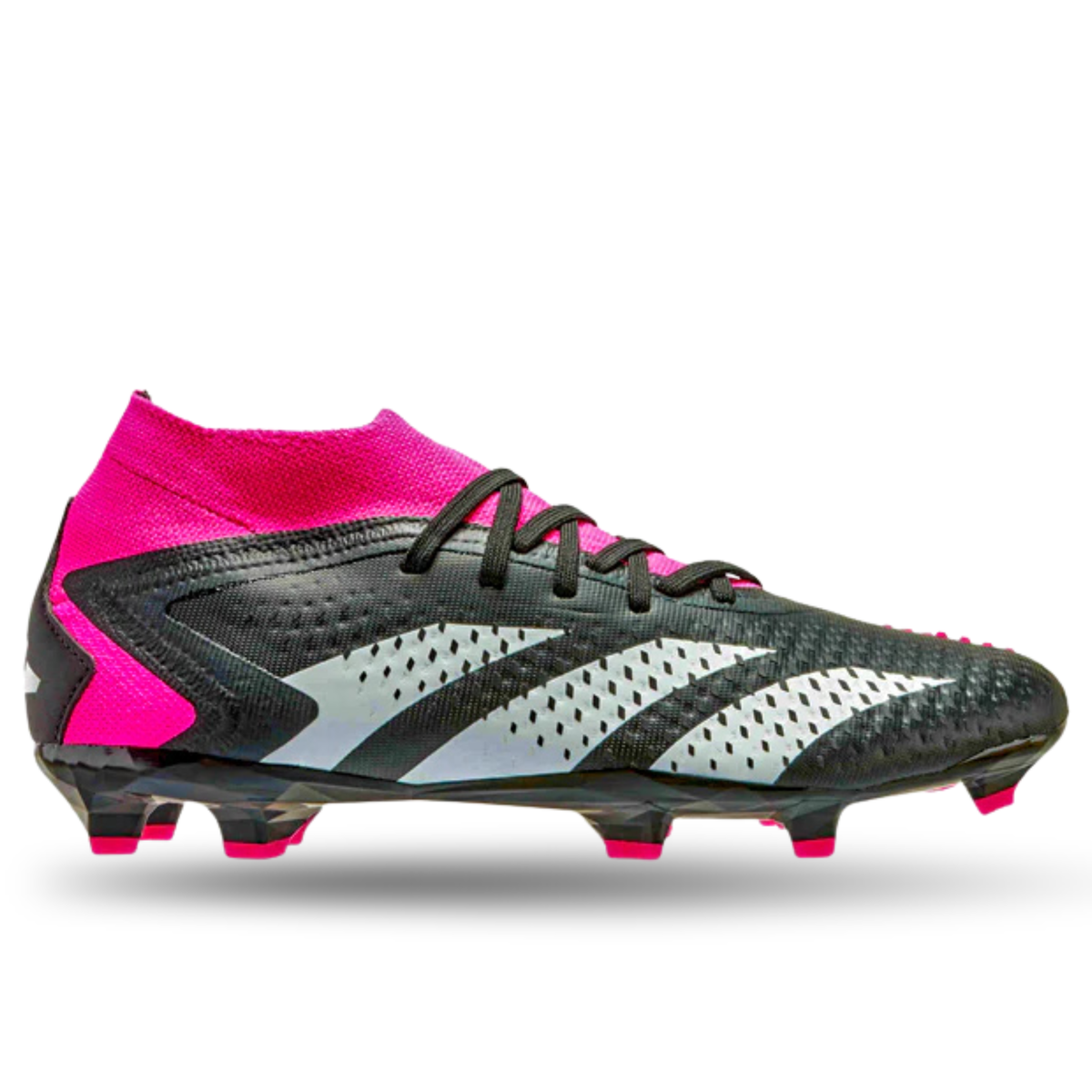 adidas Predator Accuracy.2 Firm Ground Soccer Cleats (Core Black/Shock Pink)