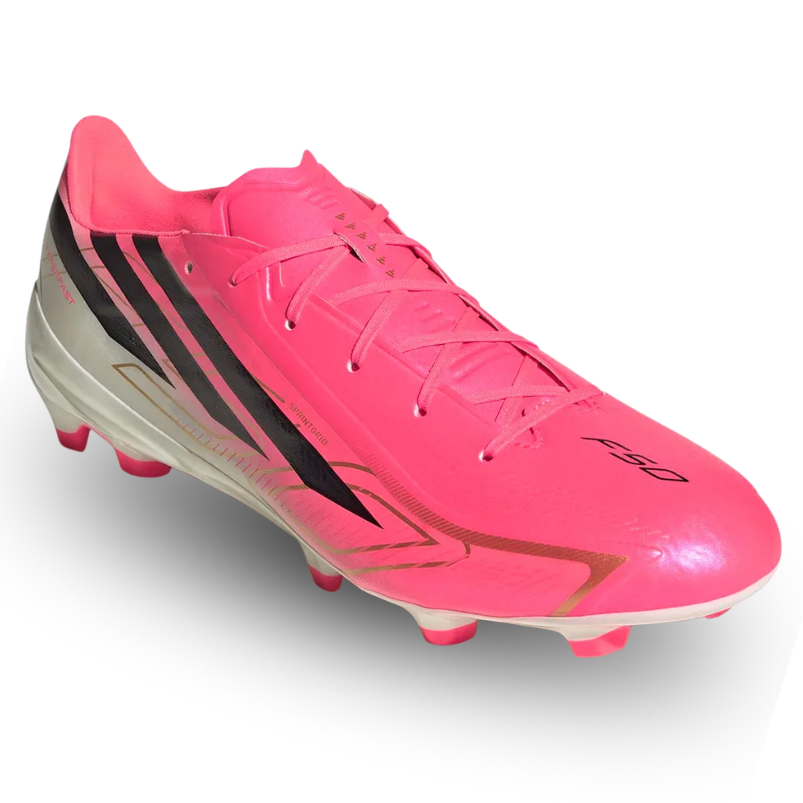 adidas Jr. Predator League FT FG Soccer Cleats (White/Black/Pink)