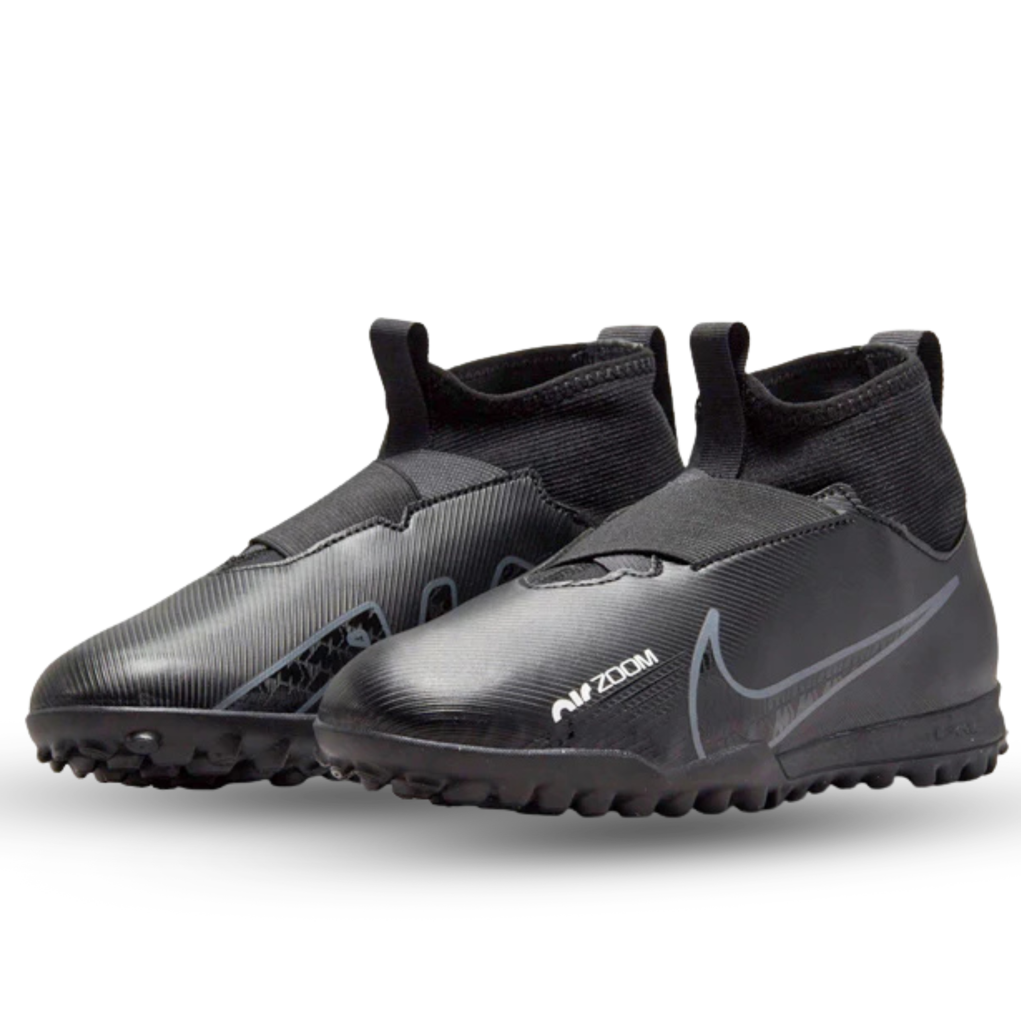 Nike Youth Jr. Zoom Superfly 9 Academy Turf Soccer Shoes (Black/Smoke