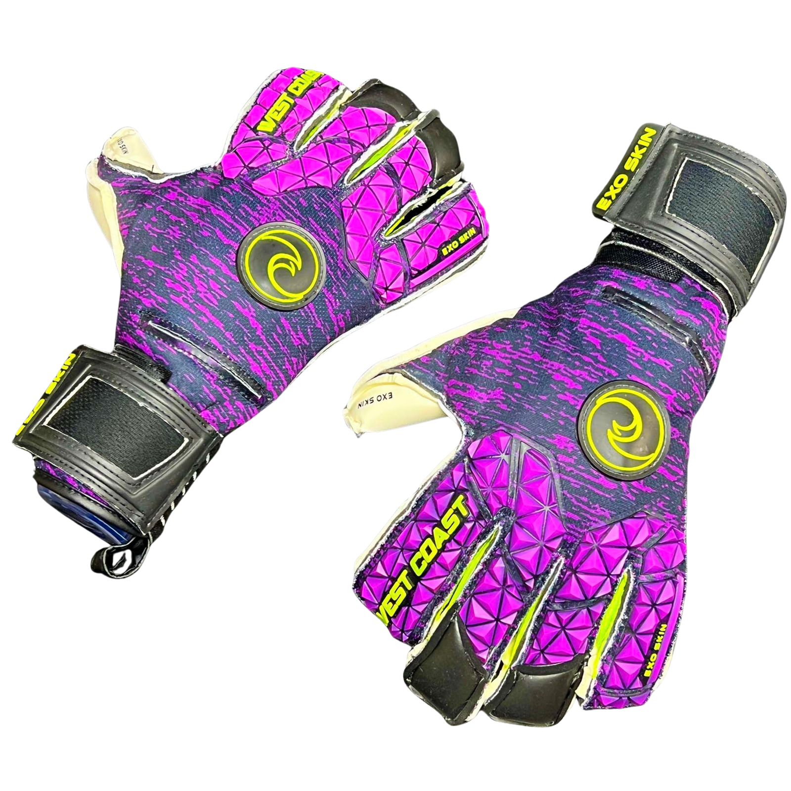 West Coast Quantum EXO Glitch Goalkeeper Gloves (Purple/Black)