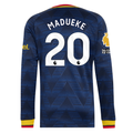 adidas Mens Arsenal Noni Madueke Long Sleeve Authentic Away Jersey w/ EPL + No Room For Racism Patches 26/27 (Navy)