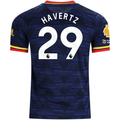 adidas Mens Arsenal Authentic Kai Havertz Away Jersey w/ Premier League Patches 26/27 (Navy/Yellow)