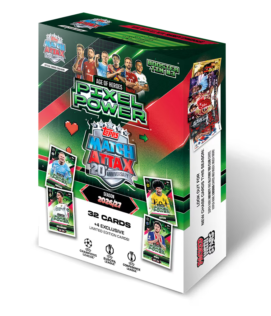 Topps UEFA Champions League 26/27 Match Attax #3 Pixel Power Trading Cards (Green/Blue)
