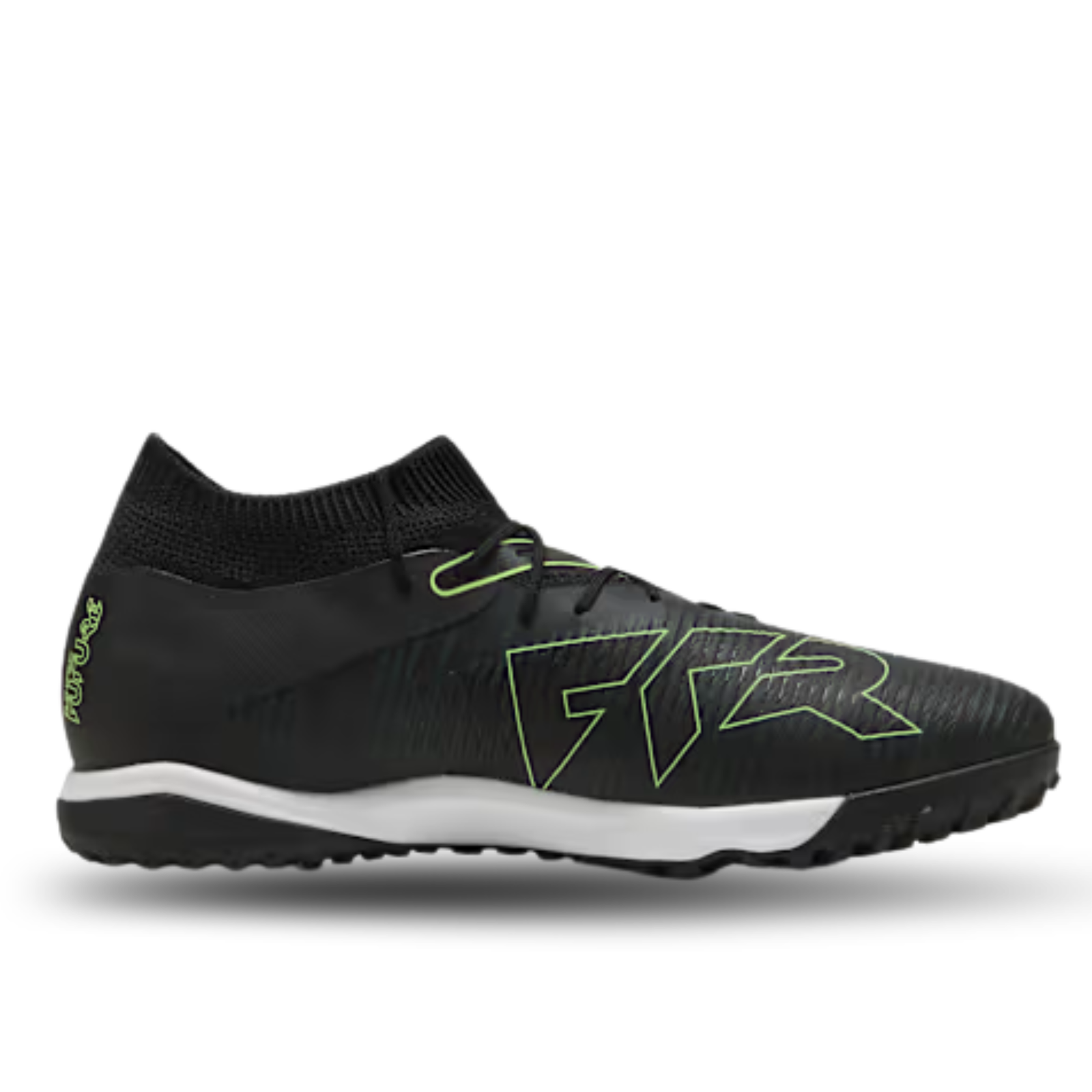 Puma Future 8 Match Turf Soccer Shoes (Black/Fizzy Light/Green)