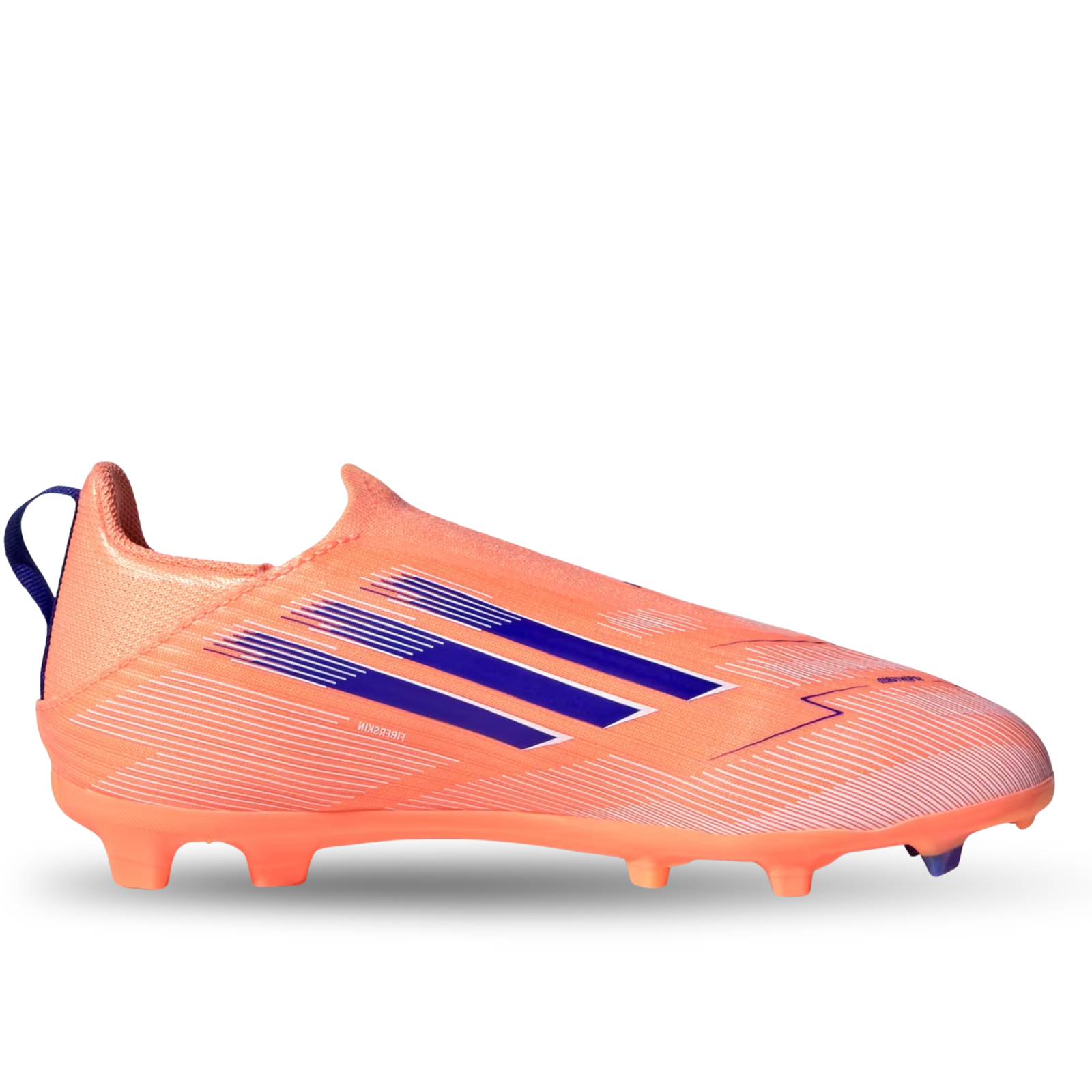 adidas Youth F50 League Laceless FG/MG Junior Soccer Cleats (Orange/Lucid Blue/White)