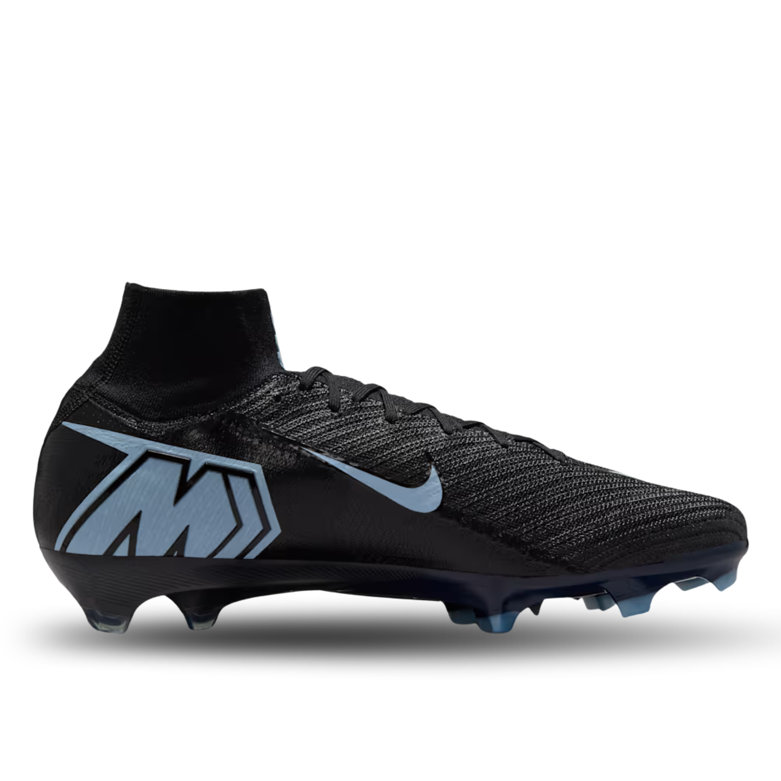 Nike Zoom Superfly 10 Elite FG Soccer Cleats (Black/Ice Blue)