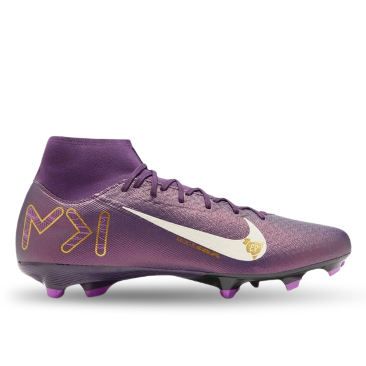Nike Zoom Superfly 10 Academy Kylian Mbappe KM FG/MG Soccer Cleats (Grand Purple/Pale Ivory)