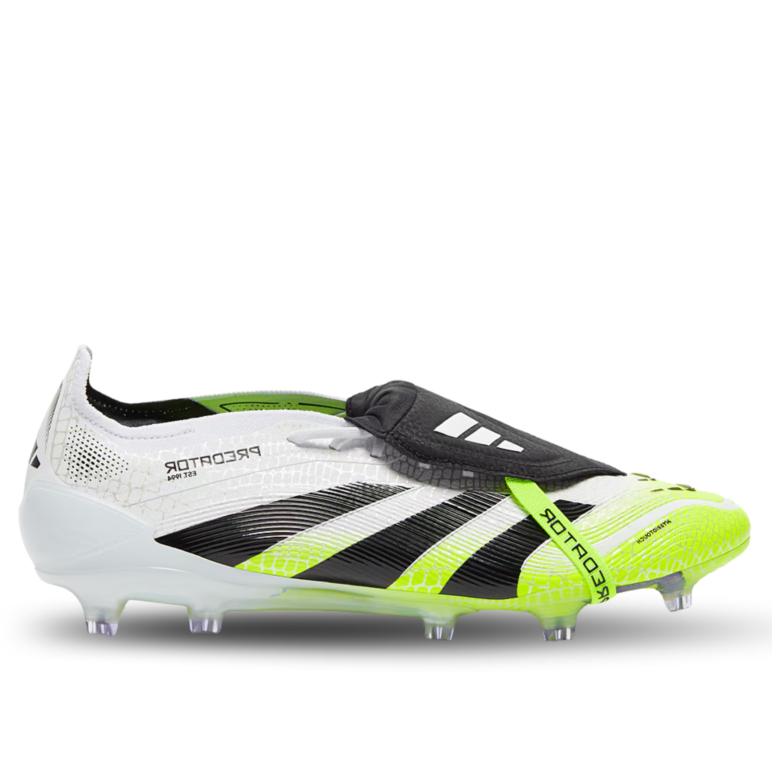 adidas Predator Elite Firm Ground Soccer Cleats (White/Black/Lucid Lemon)