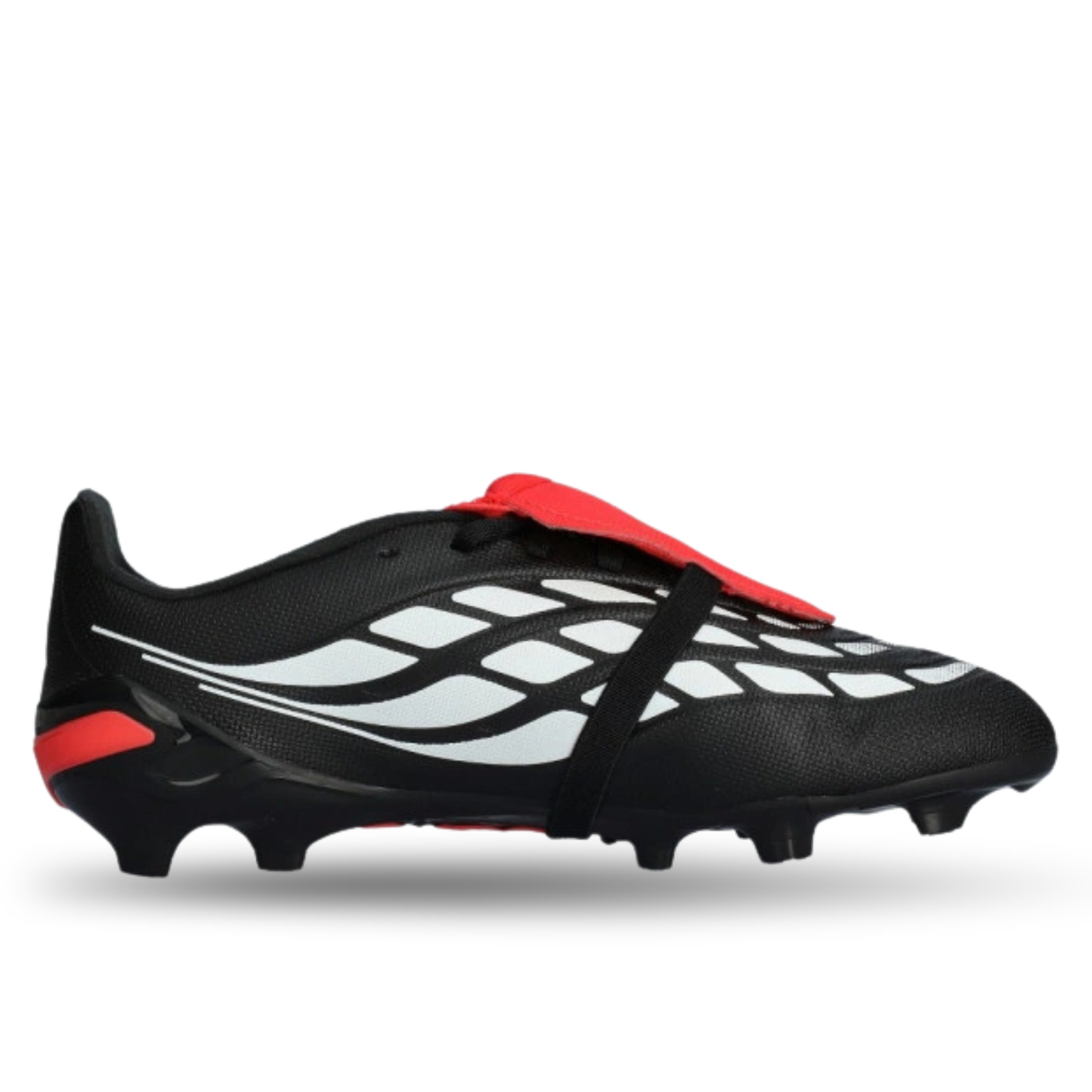 adidas Predator League FT Firm Ground Soccer Cleats (Black/White/Lucid Red)