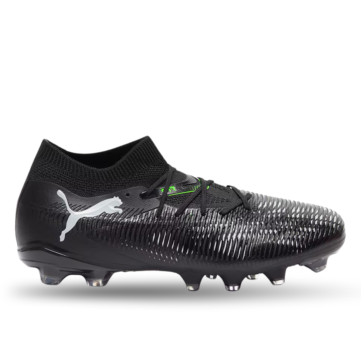Puma Future 8 Match FG/AG Soccer Cleats (Black/Cool Grey)