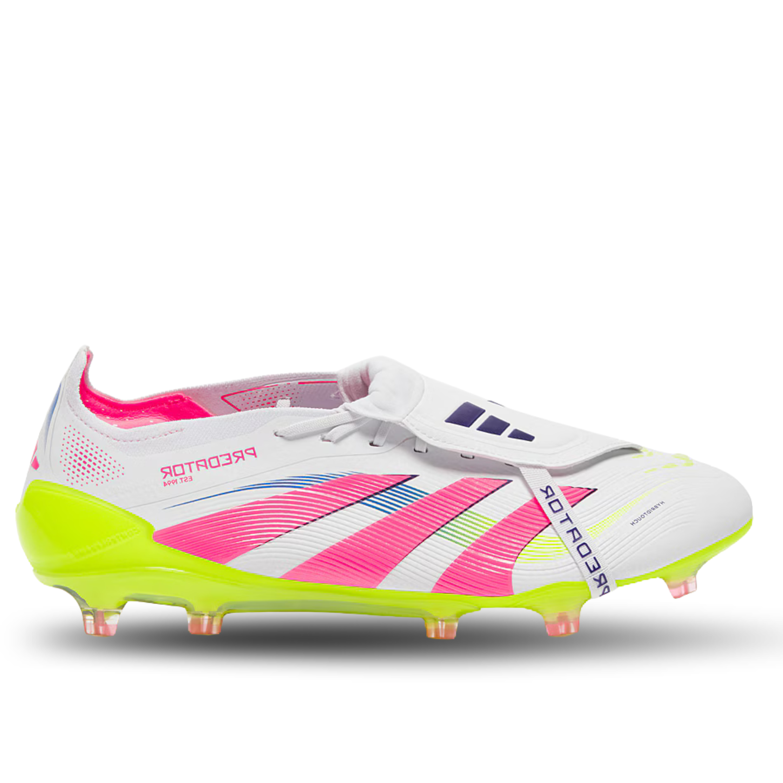 adidas Predator Elite FT Fold-over Tongue Firm Ground Soccer Cleats (White/Lucid Pink/Lucid Lemon)