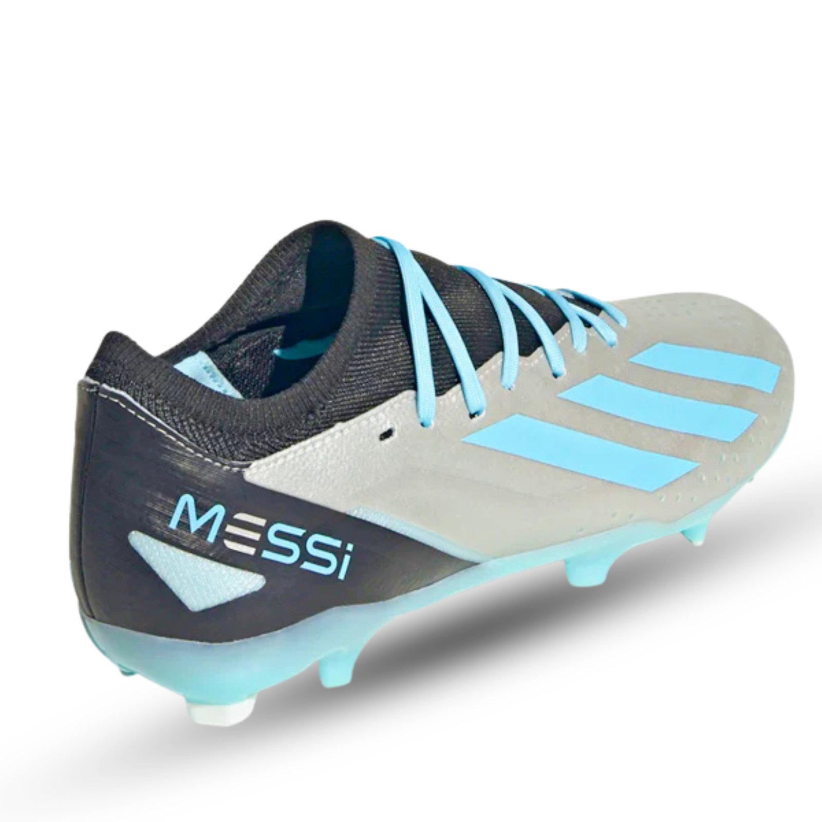 adidas X Crazyfast.3 Messi Firm Ground Soccer Cleats (Silver Metallic/Bliss Blue)