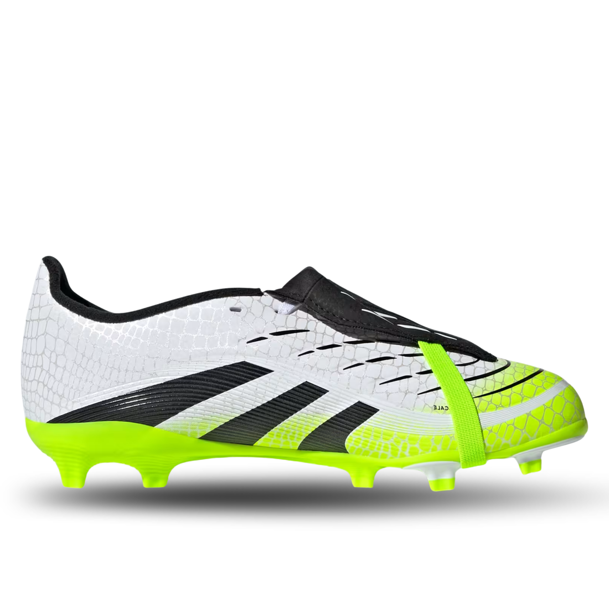adidas Jr. Predator League FT FG/MG Soccer Cleats (White/Lucid Lemon)
