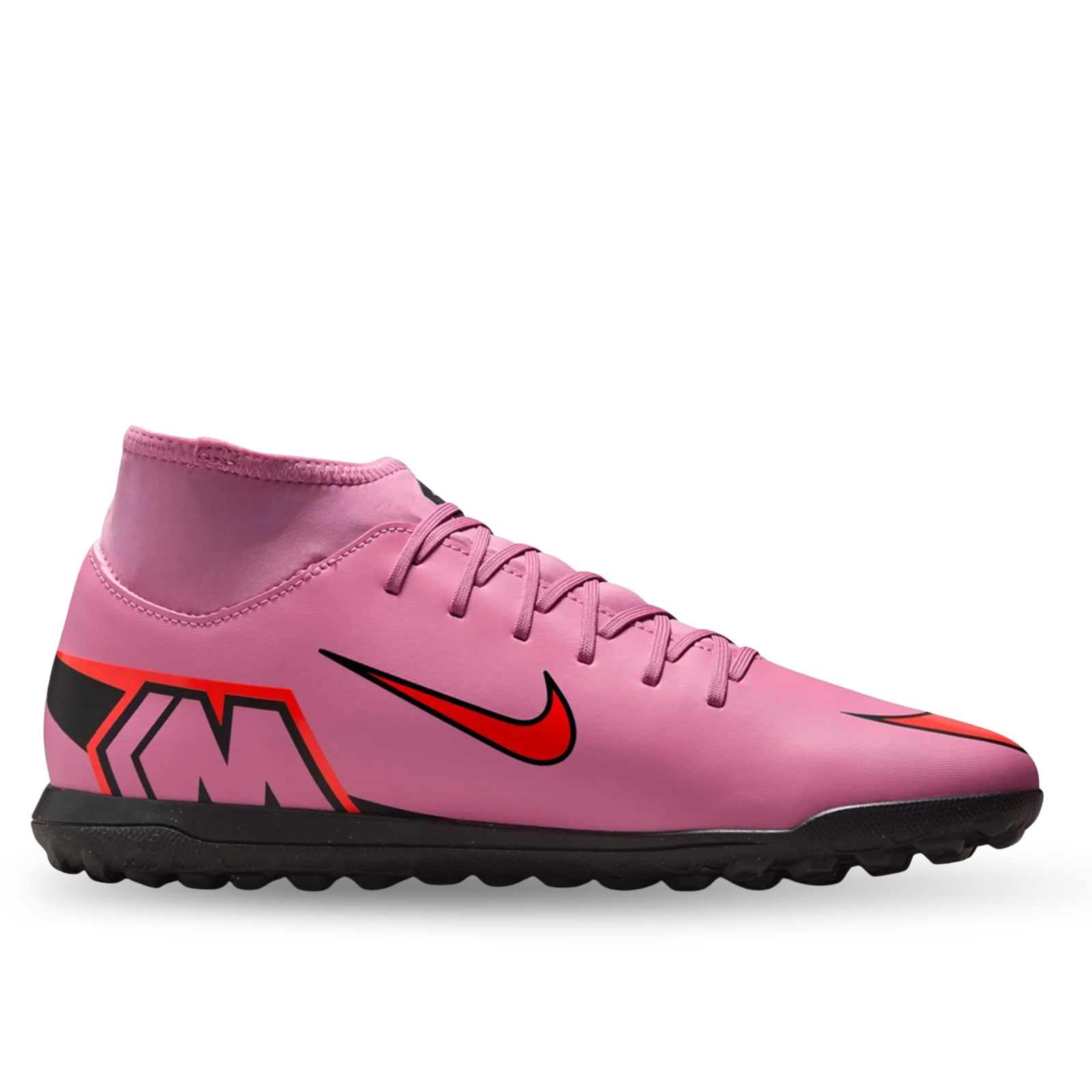 Nike Youth Jr. Superfly 10 Club Turf Soccer Shoes (Magic Flamingo/Black)