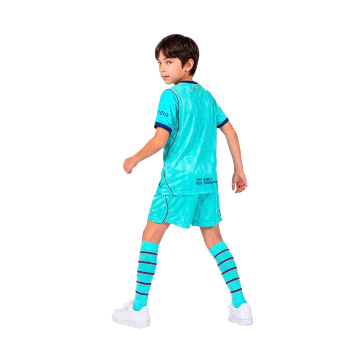 Nike FC Barcelona 26/27 Little Kids Third 3-Piece Soccer Jersey Set (Green Frost)