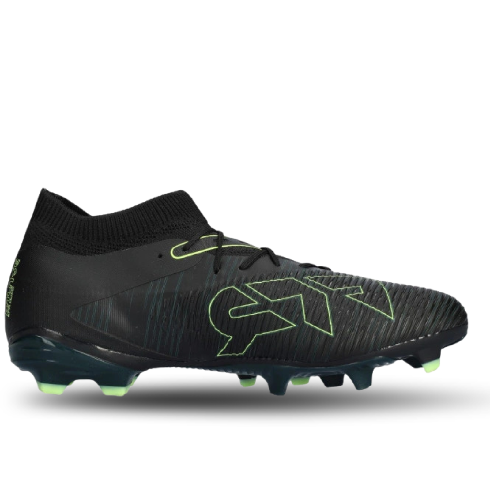 Puma Future 8 Match FG/AG Soccer Cleats (Black/Fizzy Light/Green)