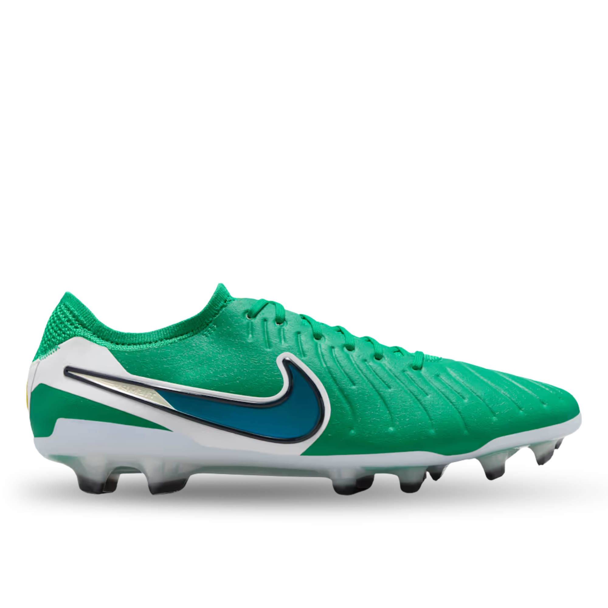 nike cleats green and white