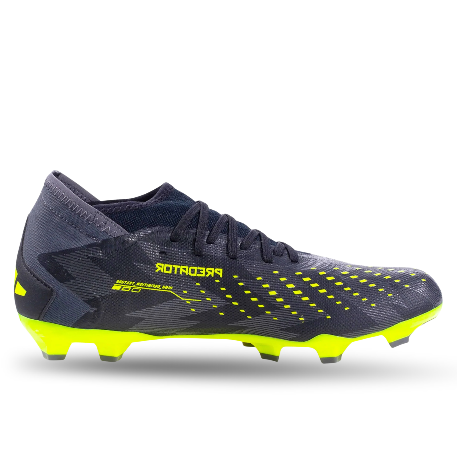 adidas Predator Accuracy.3 INJ Firm Ground Soccer Cleats (Core Black/Team Solar Yellow)