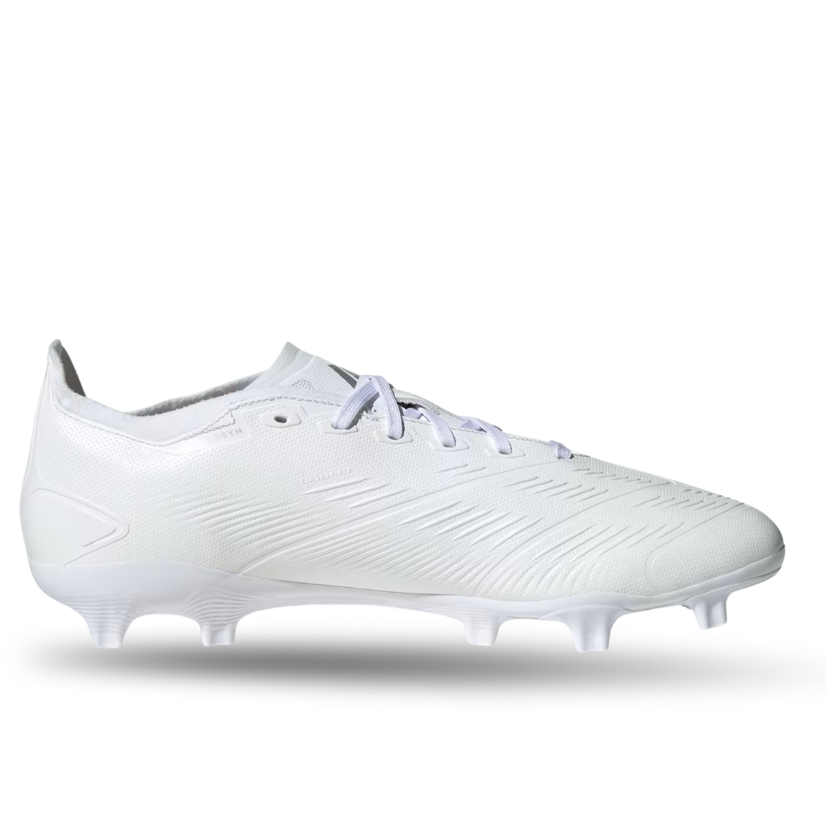 adidas Predator League Firm Ground Soccer Cleats (White/Silver Metallic)