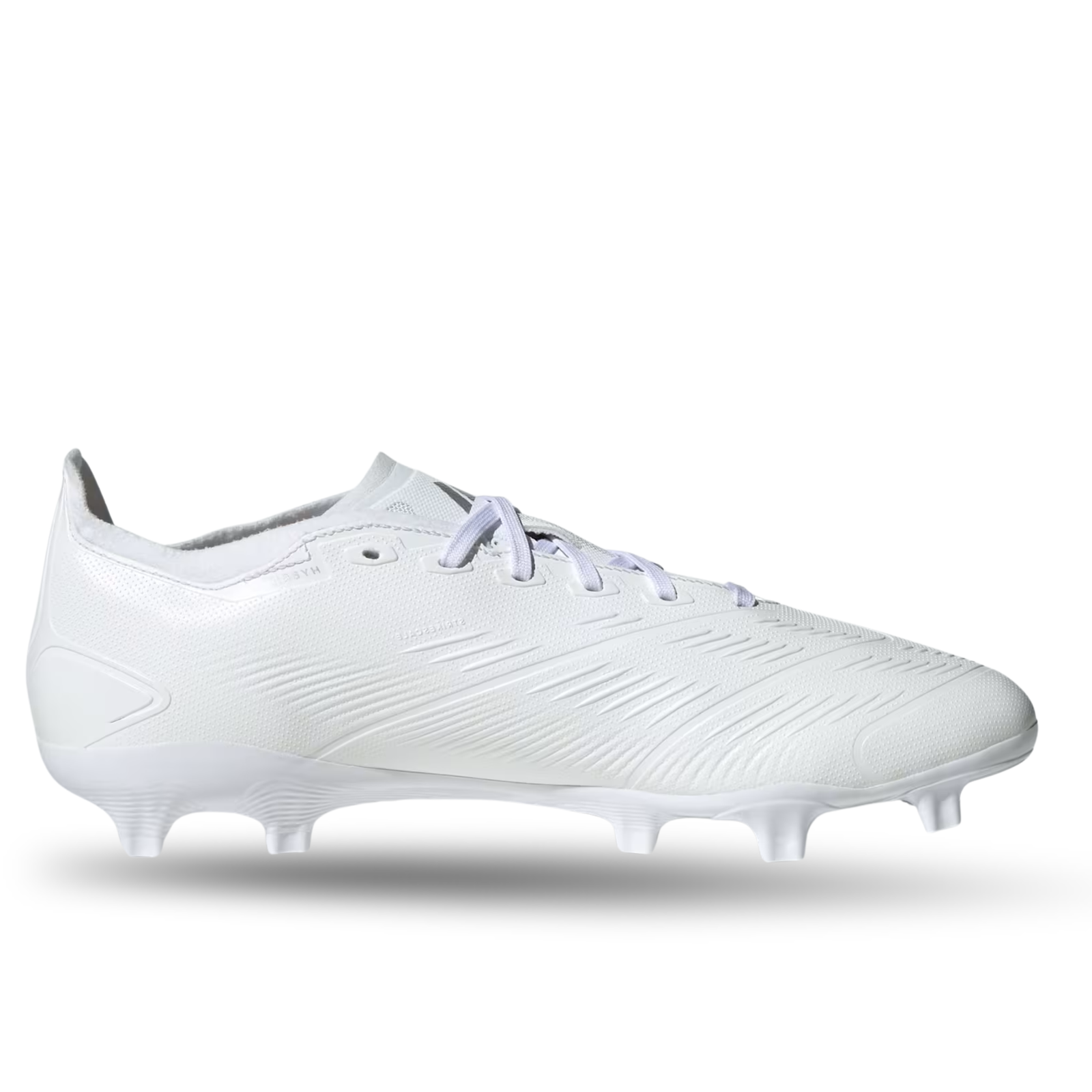 adidas Predator League Firm Ground Soccer Cleats (White/Silver Metallic)