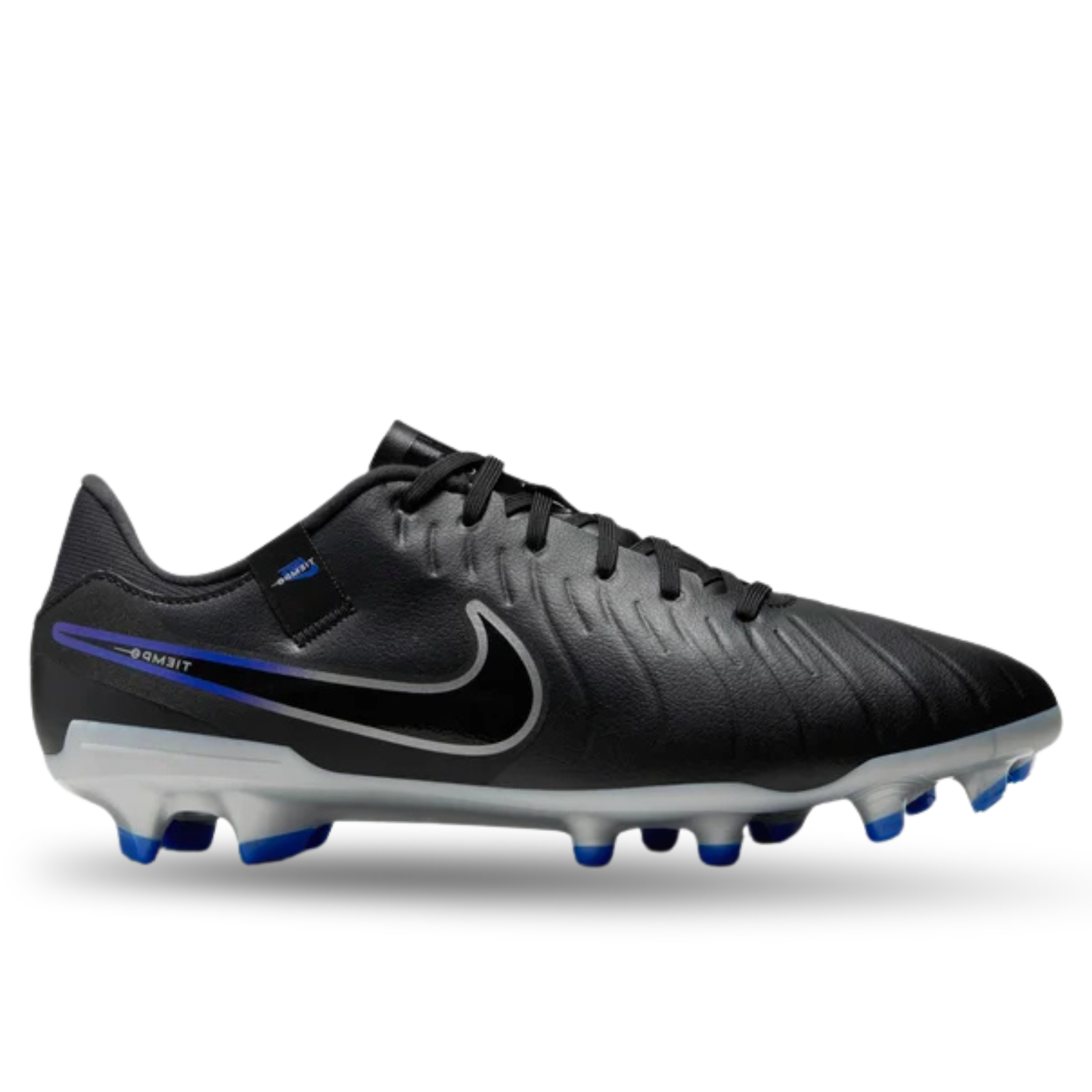 Nike Legend 10 Academy FG/MG Soccer Cleats (Black/Chrome-Hyper Royal)