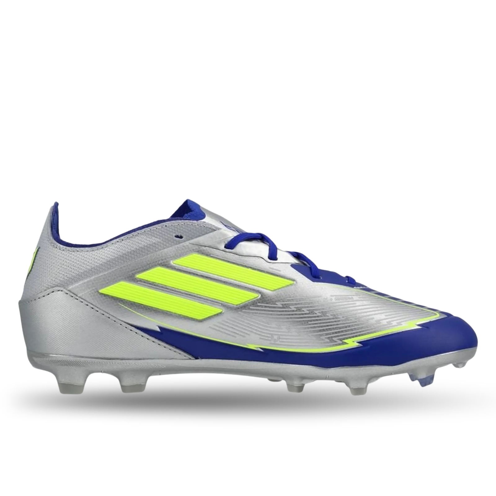adidas Jr. F50 Messi Elite FG Soccer Cleats (Silver Metallic/Lucid Blue)