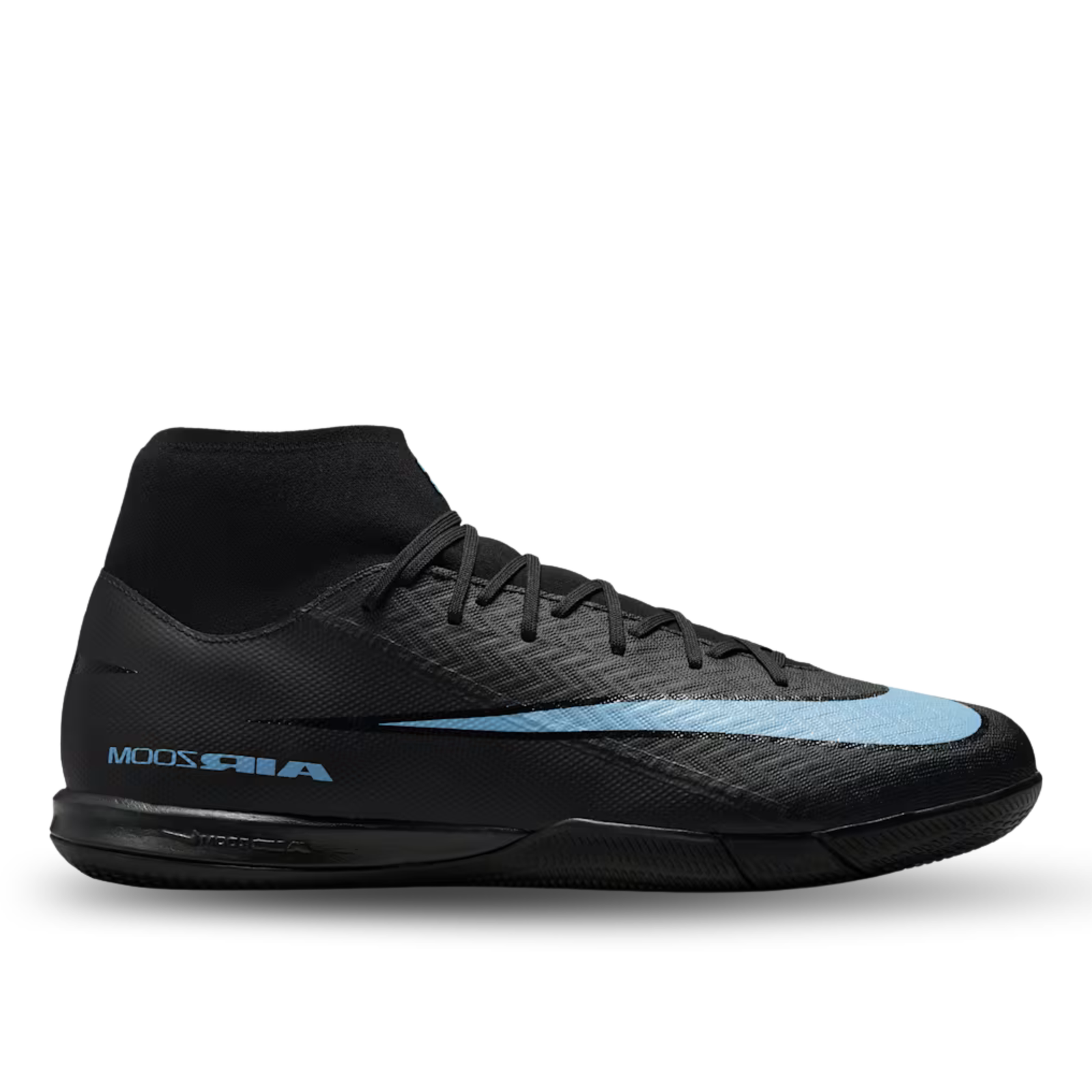 Nike Zoom Mercurial Superfly 10 Academy Indoor Soccer Shoes (Black/Ice Blue)