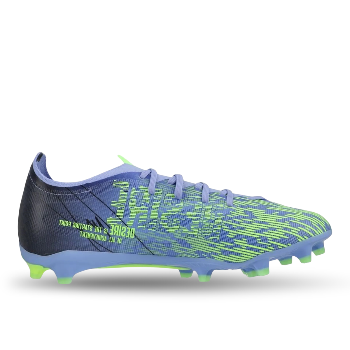 Puma Ultra 5 Match Chasing FG Soccer Cleats (Elektro Purple/Green Glare)