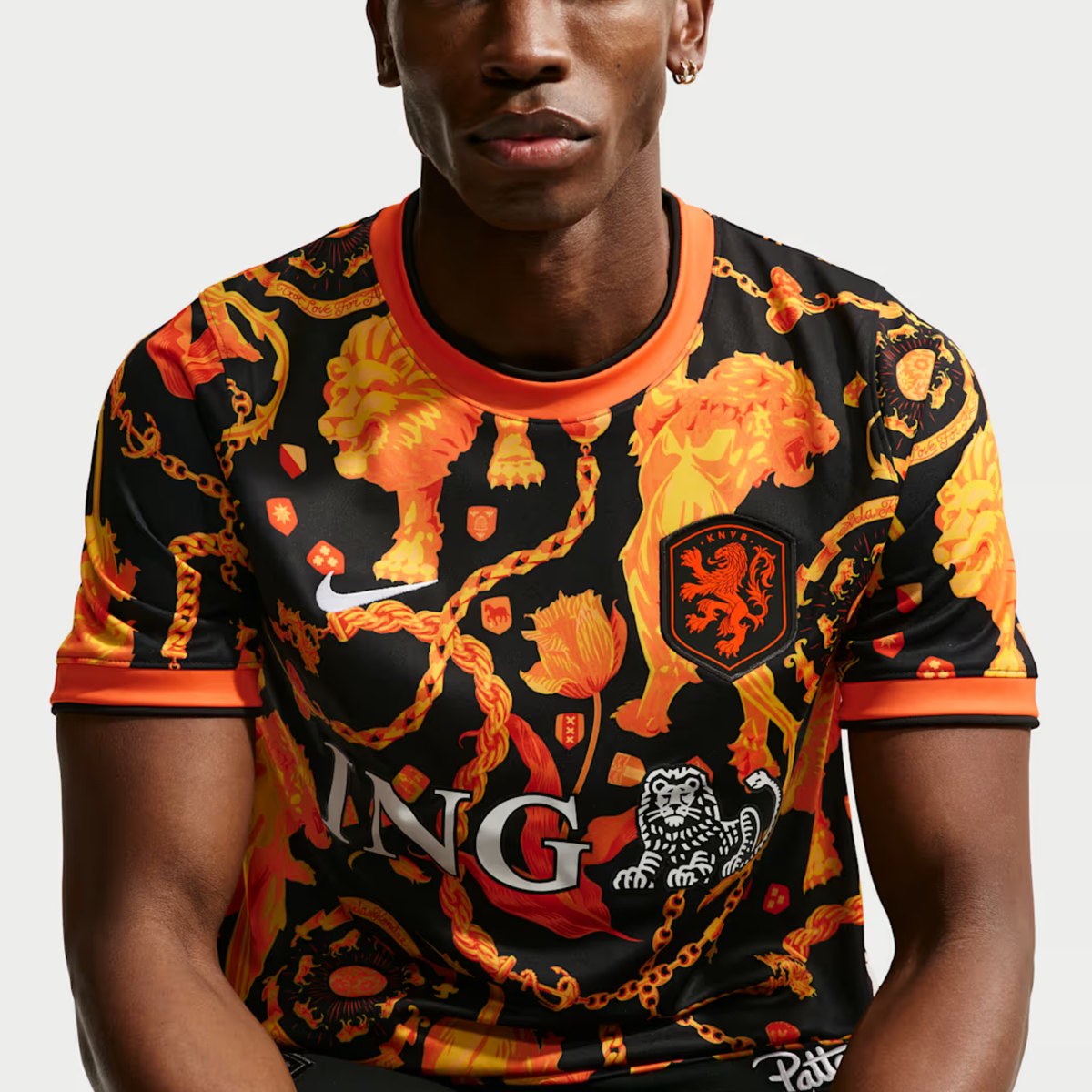 Nike Netherlands x Patta Academy Pro Jersey (Orange/Black)