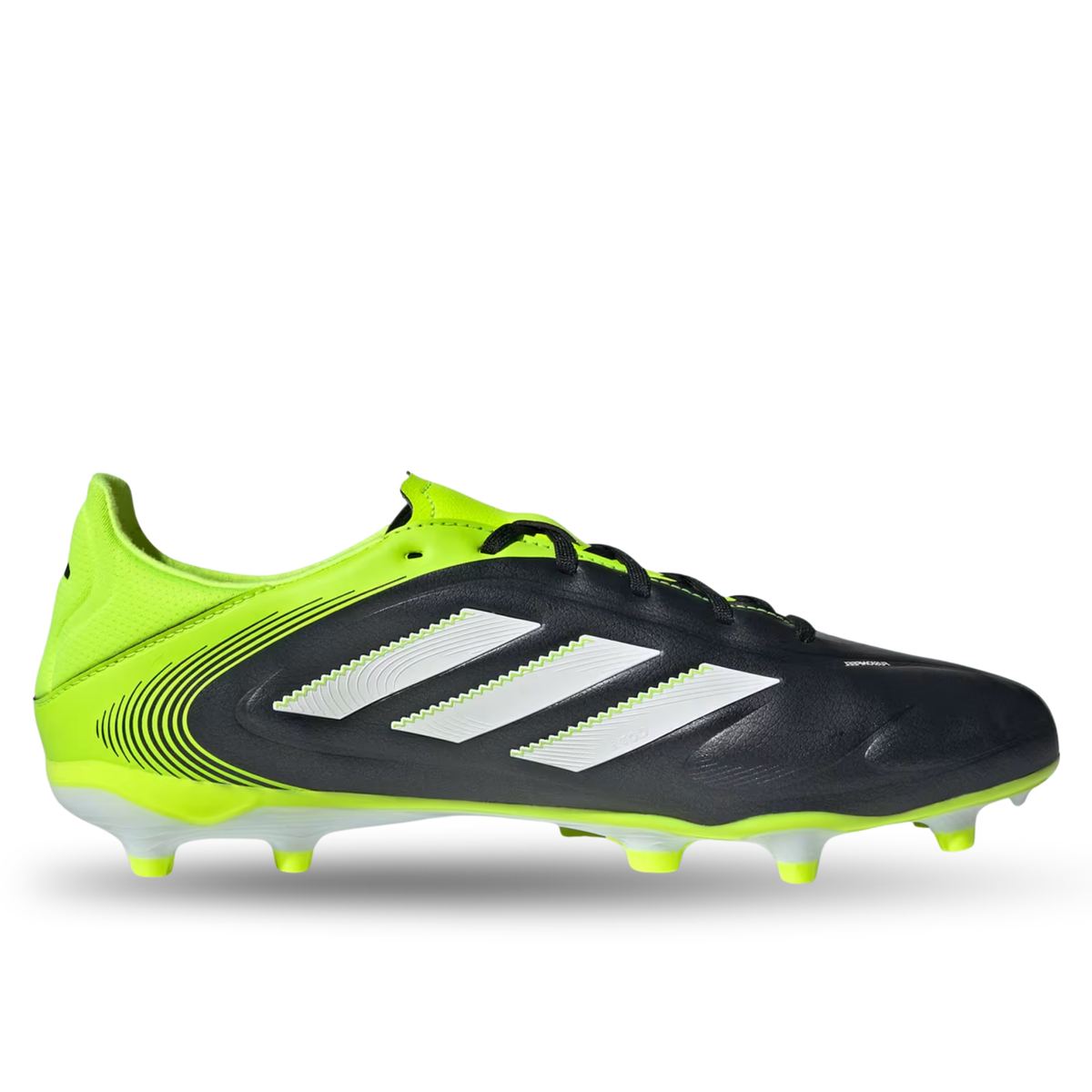 adidas Copa Pure III League FG/MG Soccer Cleats (Black/Lucid Lemon)