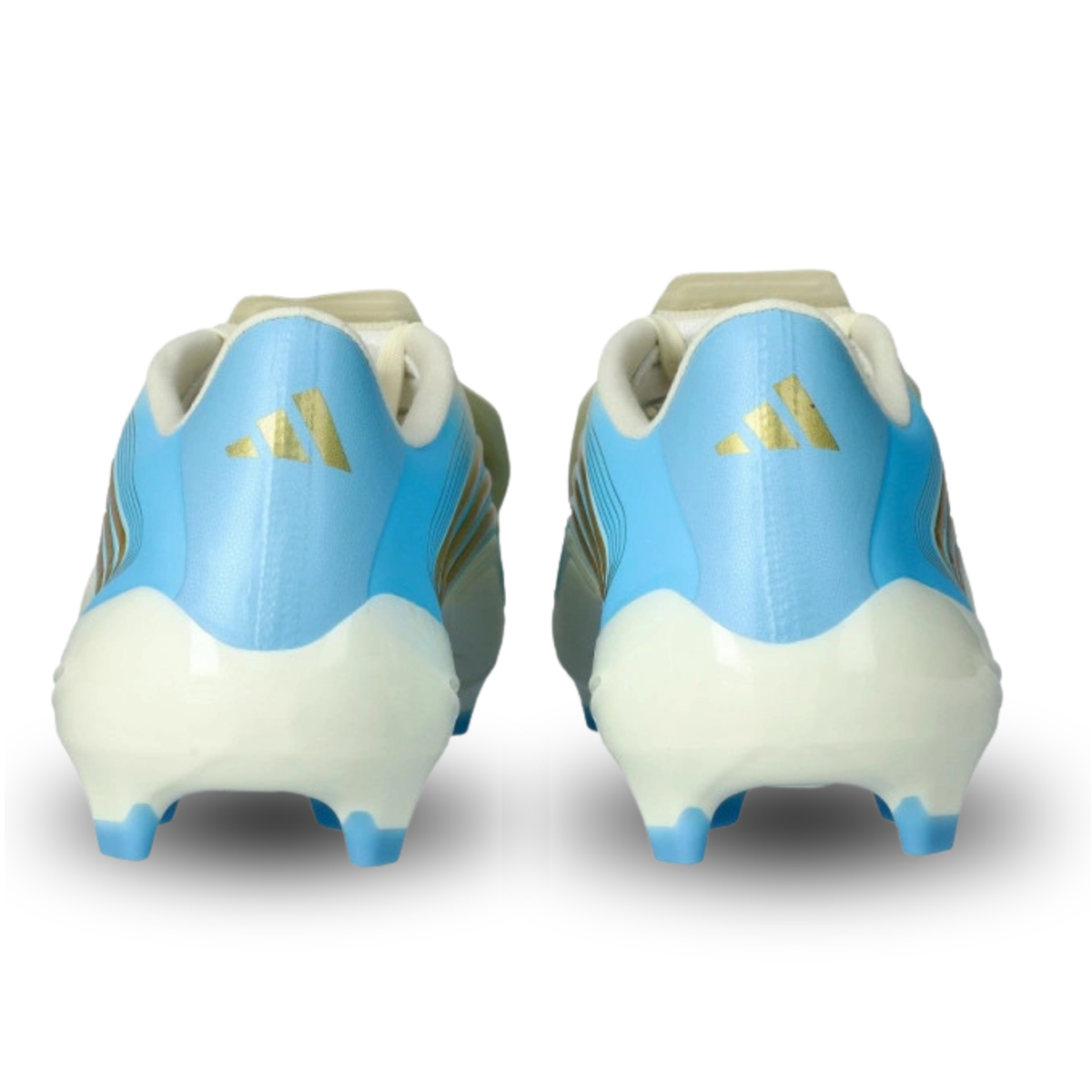 adidas F50 Messi League FG Soccer Cleats (White/Sky Blue)