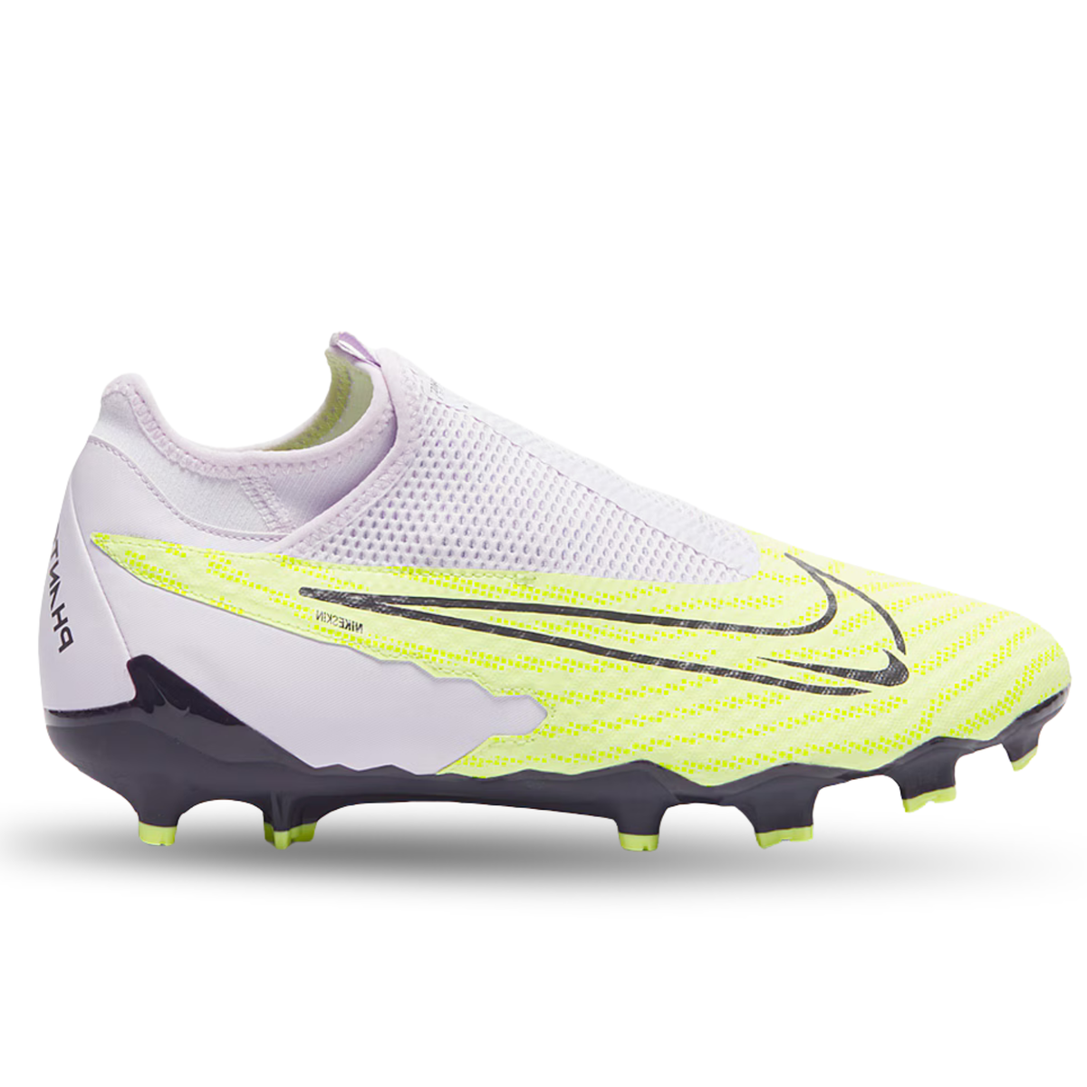Nike Phantom GX Academy DF FG/MG Soccer Cleats (Barely Volt/Gridiron-Barely Grape)
