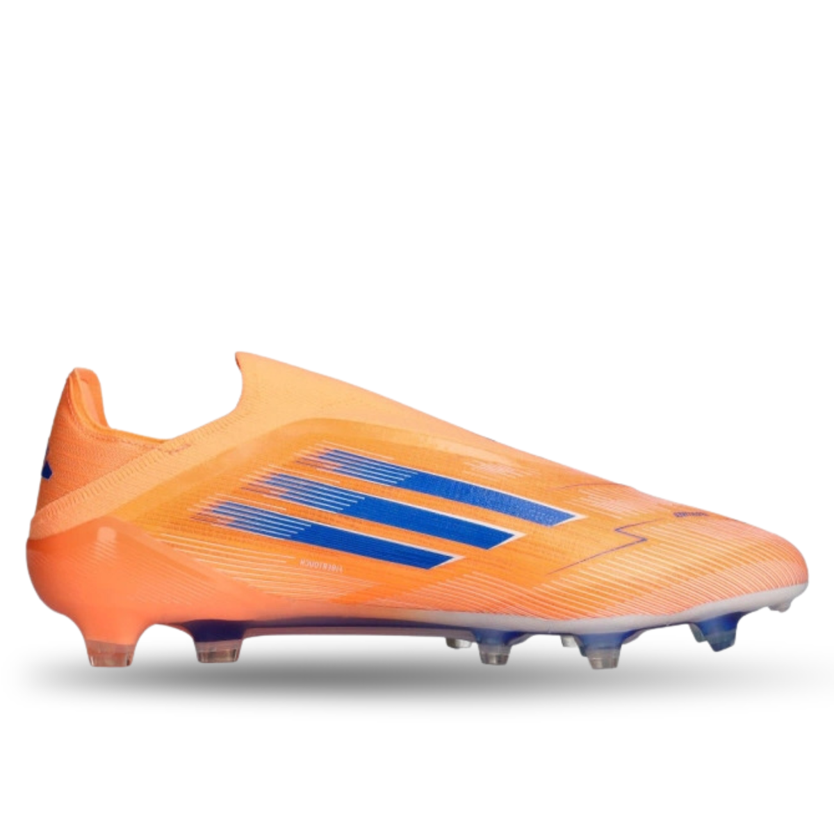 adidas F50 Elite Lace Less Firm Ground Soccer Cleats (Orange/Lucid Blue/White)