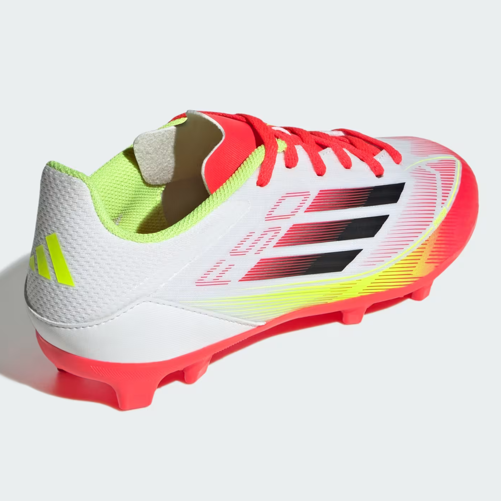 adidas Jr. F50 League FG/MG Soccer Cleats (White/Black/Yellow)