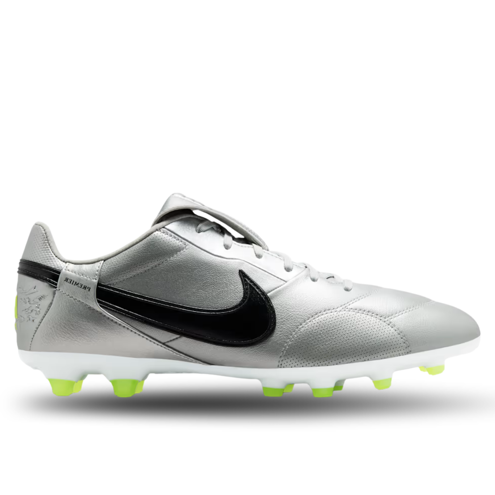 Nike Premier III Firm Ground Soccer Cleats (Metallic Silver/Black Volt)
