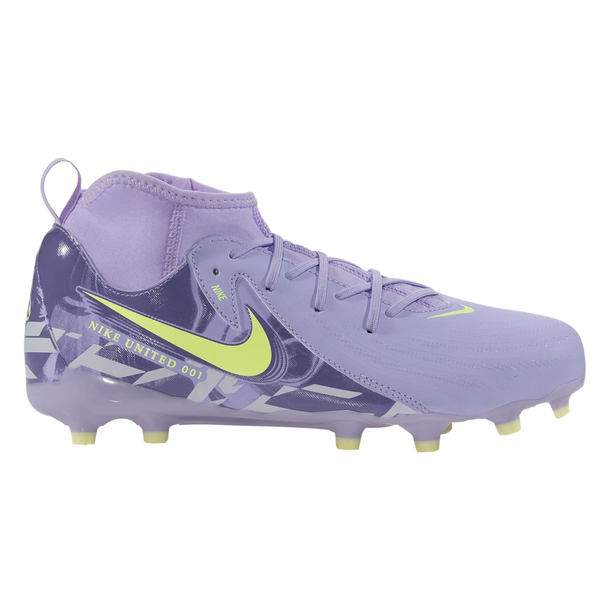 Nike Jr. United Phantom Luna II Academy FG Soccer Cleats (Purple Agate/Barely Volt)