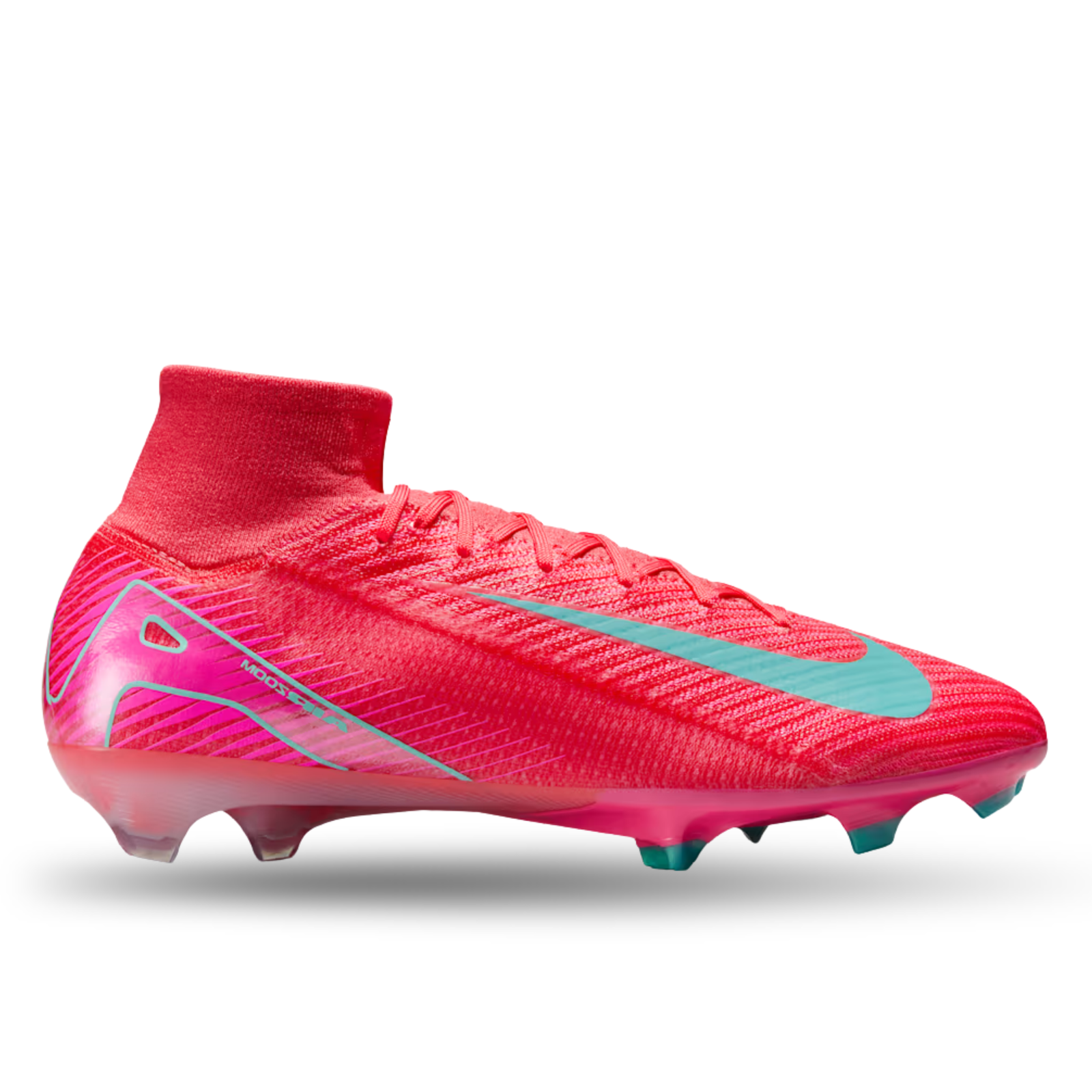 Nike Zoom Superfly 10 Elite FG Soccer Cleats (Ember Glow/Aurora Green)
