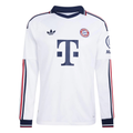 adidas Mens Bayern Munich Long Sleeve Authentic Away Jersey 26/27 (White)