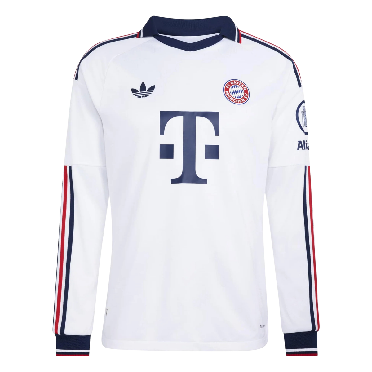 adidas Mens Bayern Munich Long Sleeve Authentic Away Jersey 26/27 (White)
