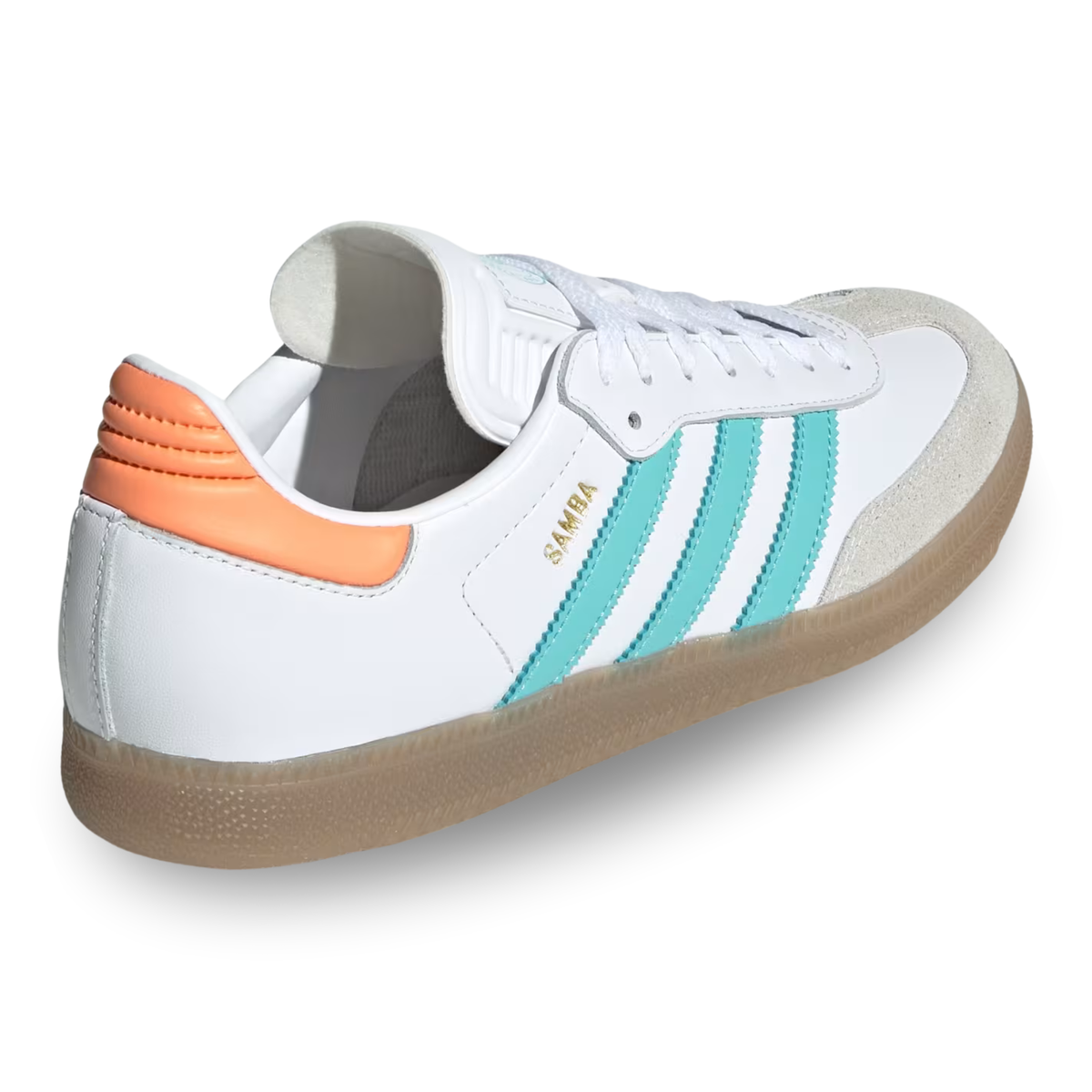 adidas Samba Inter Miami Indoor Soccer Shoes (White/Mint/Gum)