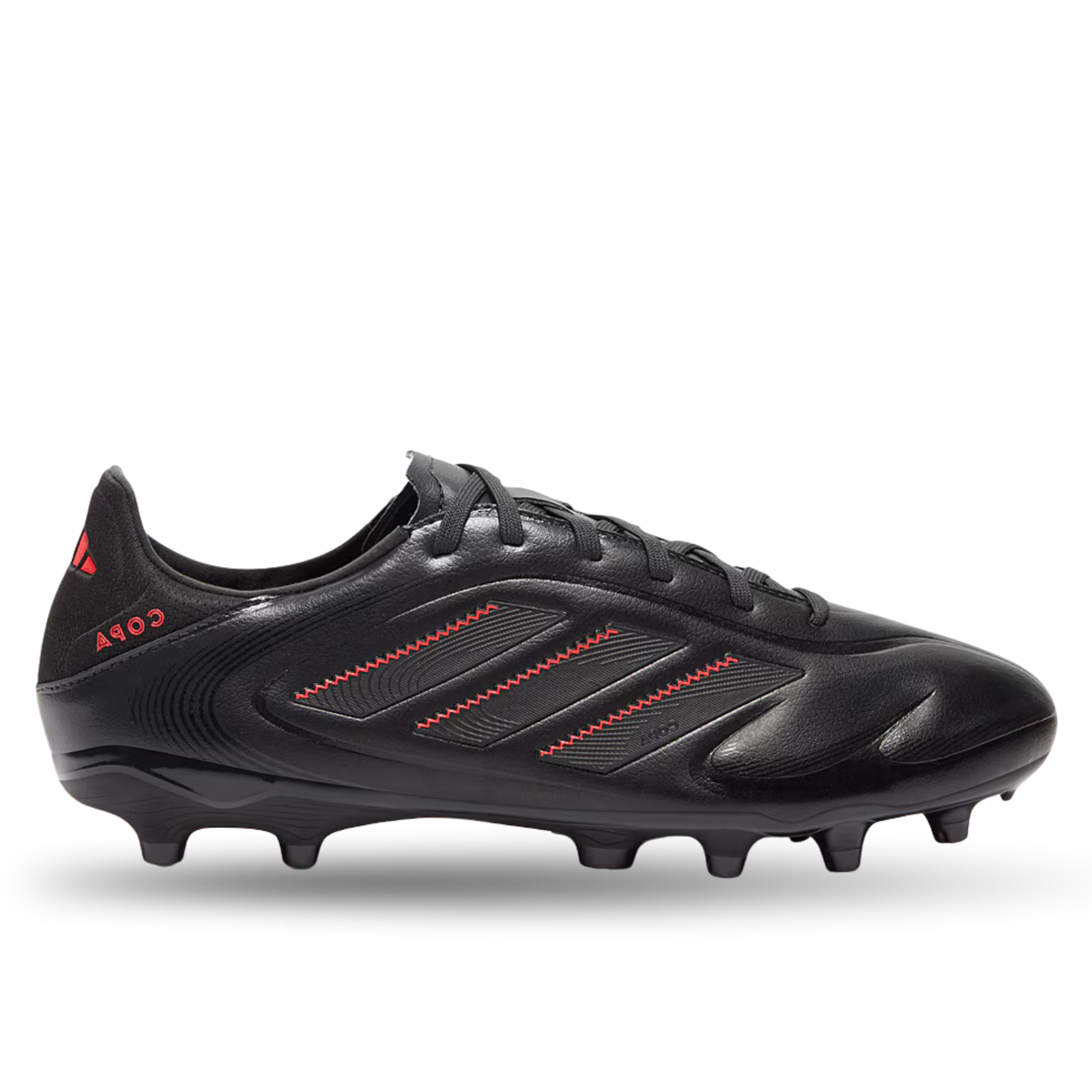adidas Copa Pure III League FG/MG Soccer Cleats (Black/Carbon/Red)