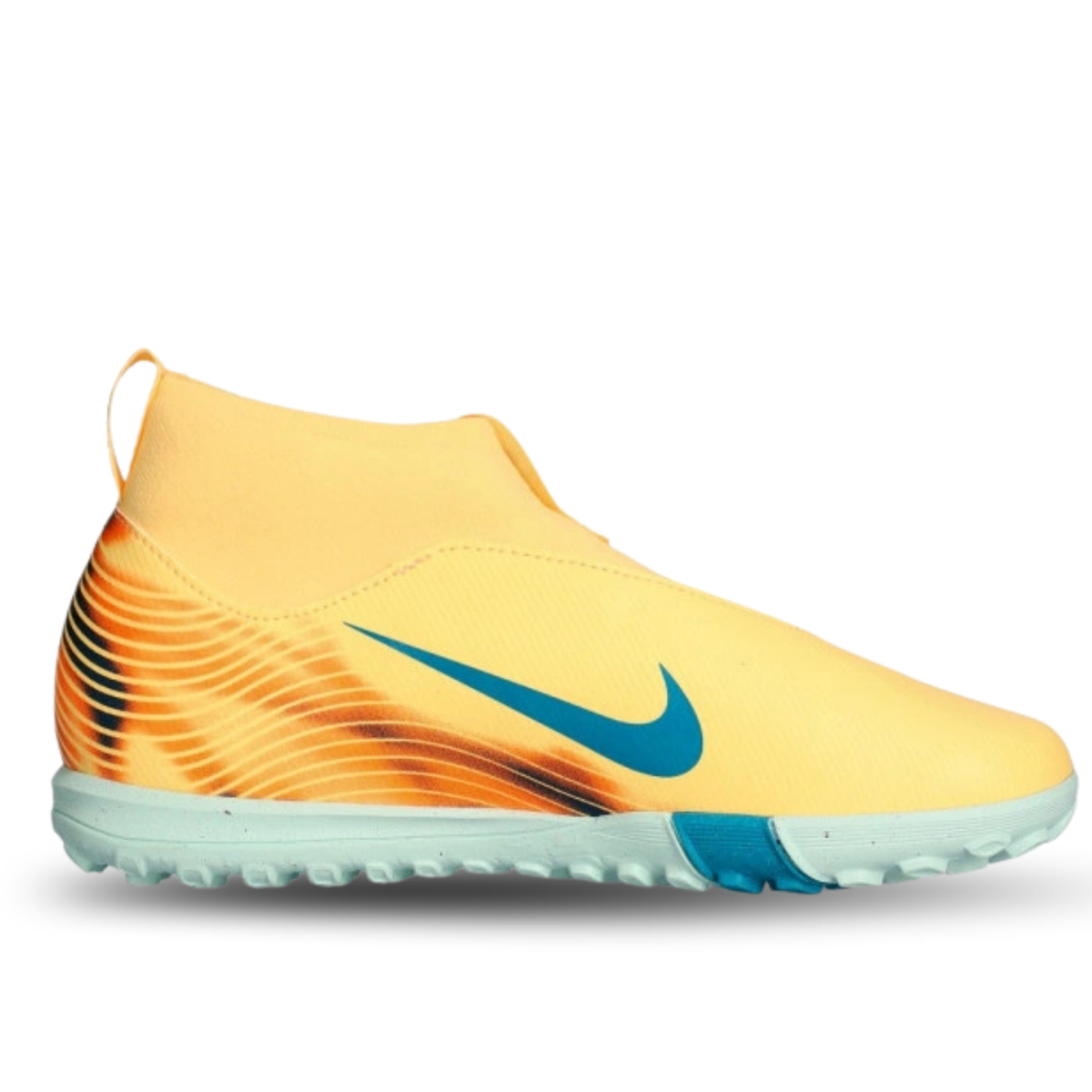 Nike Youth Jr Zoom Superfly 10 Academy KM Turf Soccer Shoes (Melon Tint/Neo Turq-Igloo)