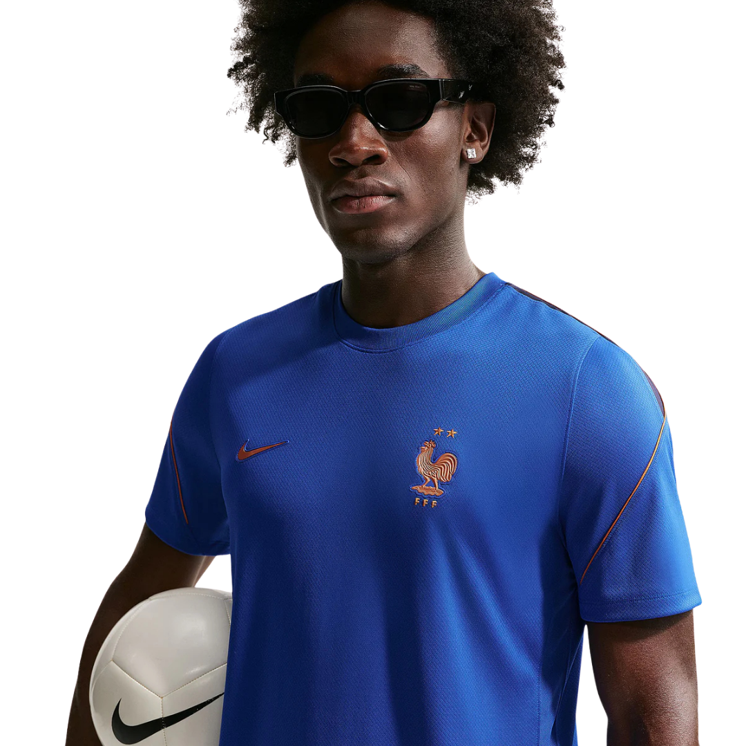 Nike France Strike Gameday Jersey 2026 (Game Royal/Metallic Copper)