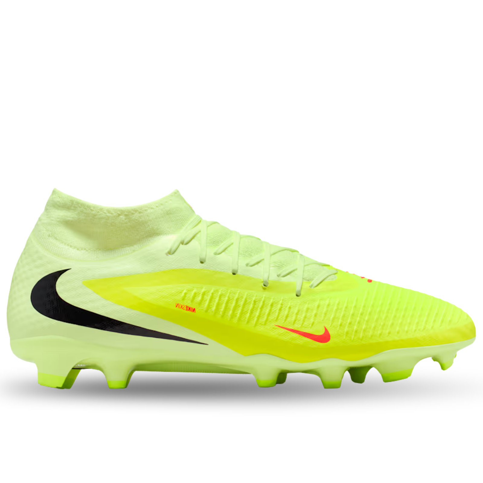 Nike Phantom 6 High Academy FG/MG Soccer Cleats (Hyper Crimson/Limelight)