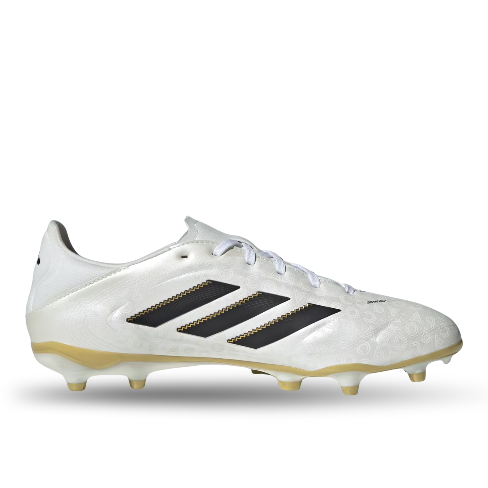 adidas Copa Pure III League Firm Ground Multi Ground Soccer Cleats (Zero Metallic/Black/Gold Metallic)