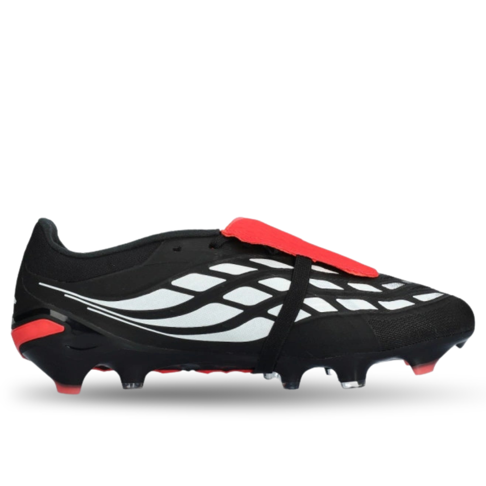 adidas Predator Pro FT Firm Ground Soccer Cleats (Black/White/Lucid Red)