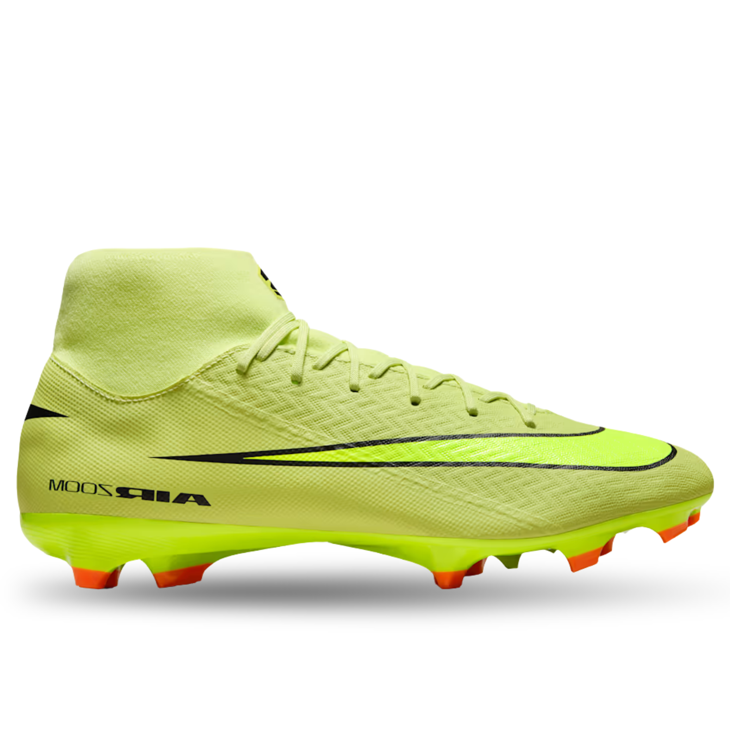 Nike Zoom Superfly 10 Academy Firm Ground/Multi Ground Soccer Cleats (Limelight/Volt-Hyper Crimson)
