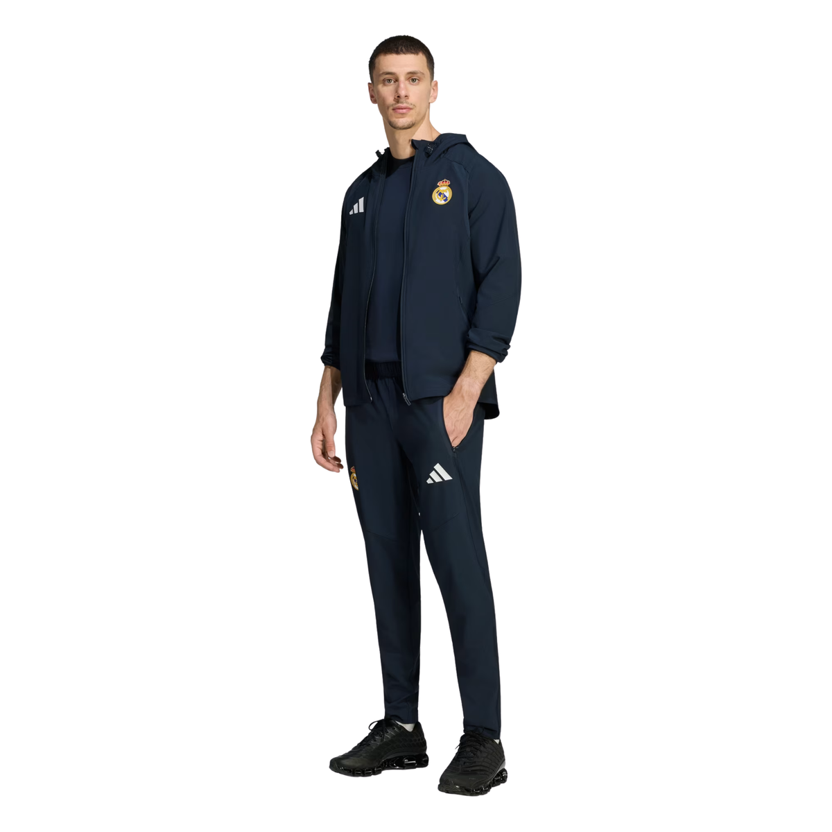 adidas Real Madrid Tiro Travel Full-Zip Windbreaker Jacket 26/27 (Navy)