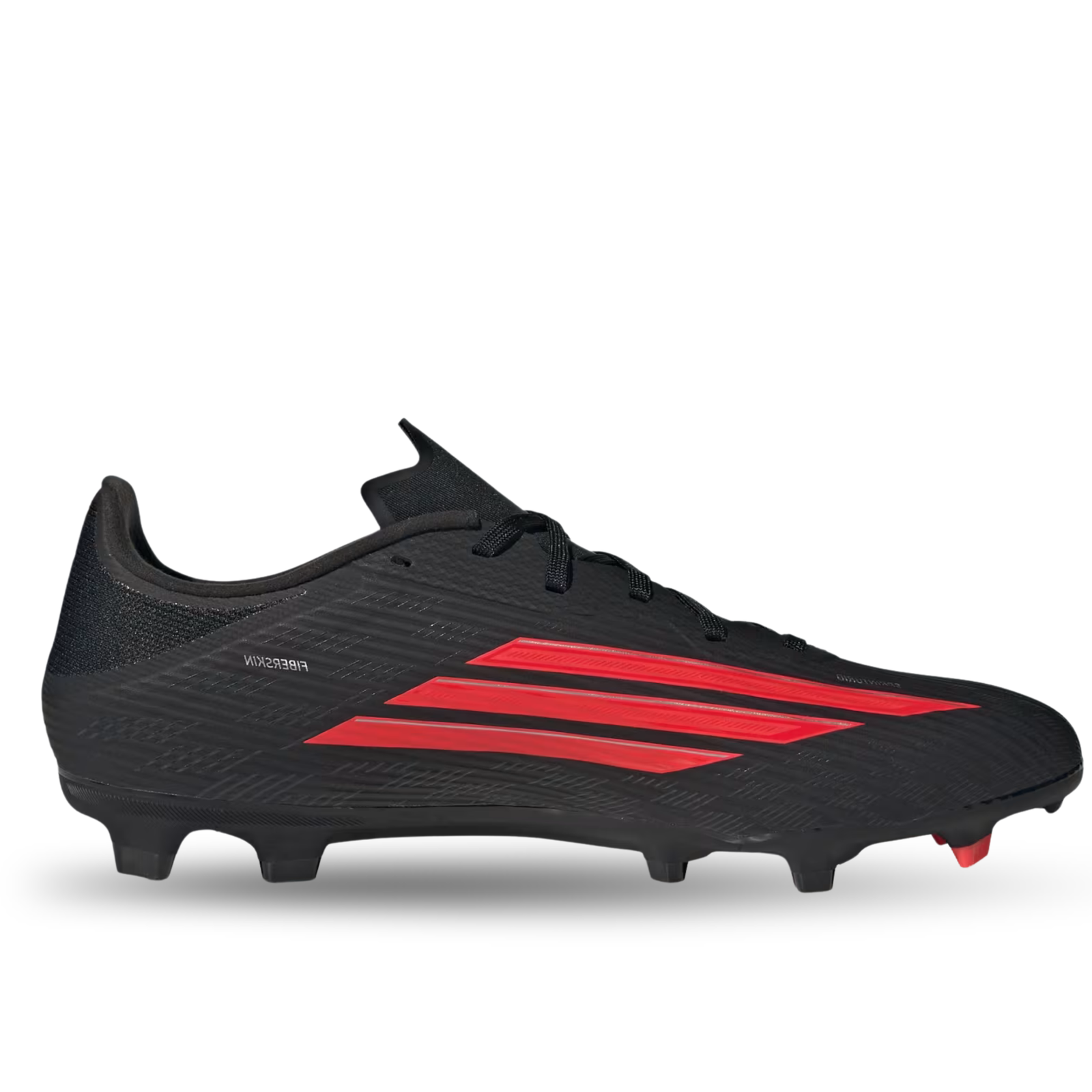 adidas F50 League FG/MG Soccer Cleats (Black/Lucid Red)